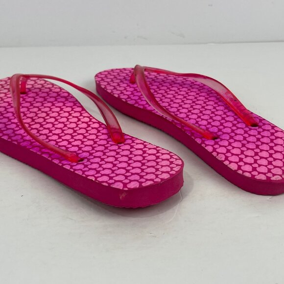 Unbranded Flip Flops Size 7 Pink Round Open Toe - Picture 3 of 6